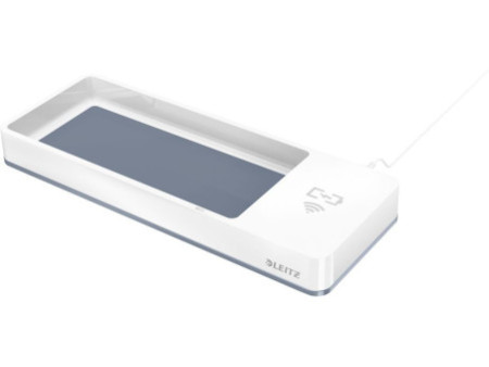 LEITZ Plumier WOW Duo Colour, chargeur à induction, blanc