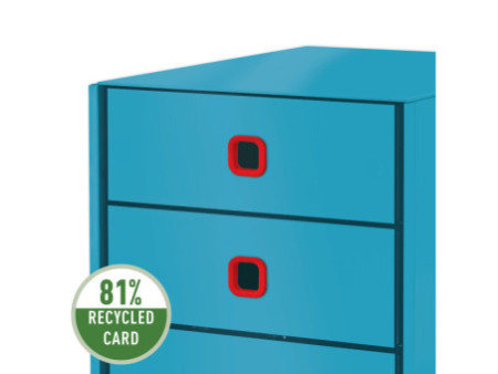 LEITZ Bloc de classement Click & Store Cosy, 3 tiroirs, bleu