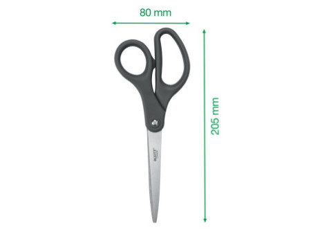 LEITZ Ciseaux Titanium, longueur: 205 mm, rond, gris
