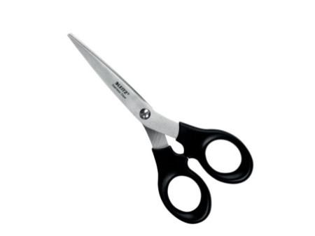 LEITZ Ciseaux, longueur: 165 mm, rond, noir