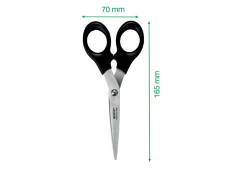 LEITZ Ciseaux, longueur: 165 mm, rond, noir