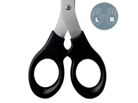 LEITZ Ciseaux, longueur: 165 mm, rond, noir