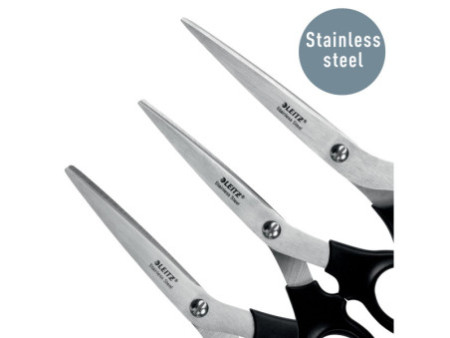 LEITZ Set de ciseaux, 3 pièces, rond, noir