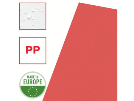 Esselte Pochette coins Standard, A4, PP grainé, rouge