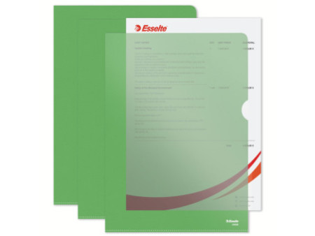 Esselte Pochette coins Standard, A4, PP grainé, vert