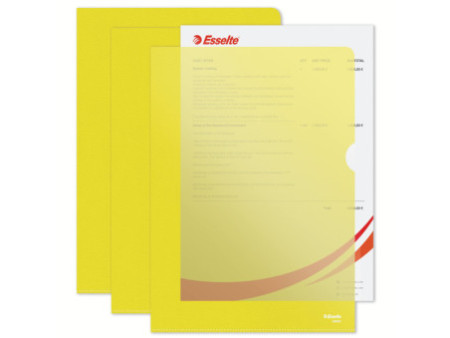 Esselte Pochette coins Standard, A4, PP grainé, jaune