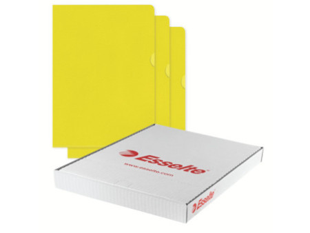 Esselte Pochette coins Standard, A4, PP grainé, jaune