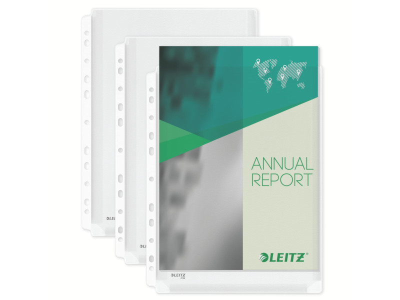 LEITZ Pochette perforée Standard Maxi, format A4, en PVC