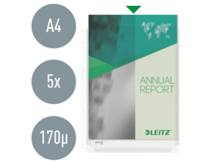 LEITZ Pochette perforée Standard Maxi, format A4, en PVC