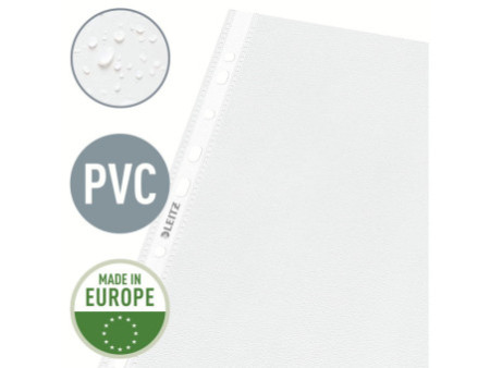 LEITZ Pochette perforée Standard Maxi, format A4, en PVC