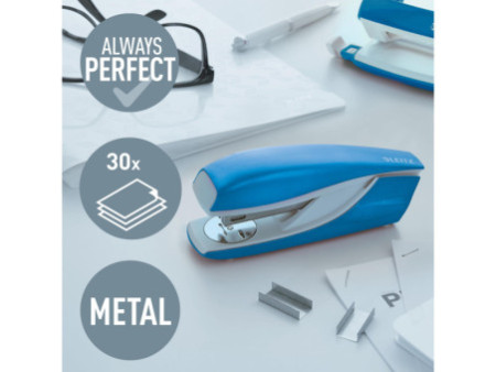 LEITZ Agrafeuse Nexxt WOW 5502, dans un carton, bleu