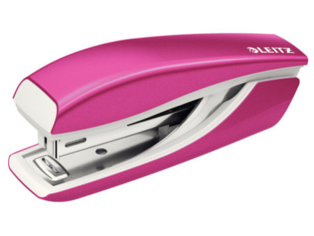 LEITZ Agrafeuse Mini Nexxt WOW 5528, en boîte, rose métal