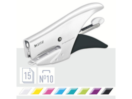 LEITZ Pince agrafeuse WOW, blanc perle