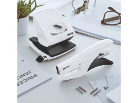 LEITZ Pince agrafeuse WOW, blanc perle