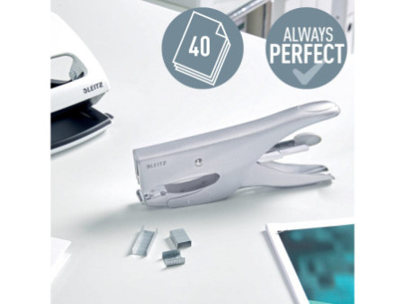 LEITZ Pince agrafeuse 5549, capacité: 40 feuilles,argent mat