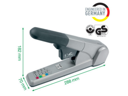 LEITZ Agrafeuse gros travaux, capacité: 80 feuilles, argent