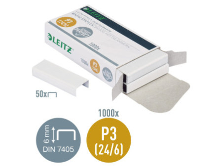 LEITZ Agrafes 24/ 6 Power Performance P3, blanc