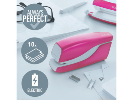 LEITZ Agrafeuse électrique WOW, rose métallisé