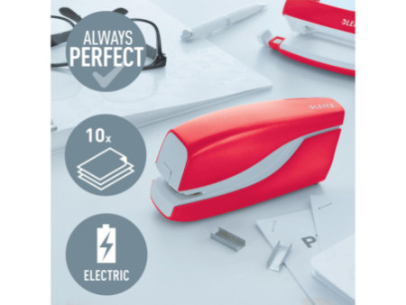 LEITZ Agrafeuse électrique WOW, rouge