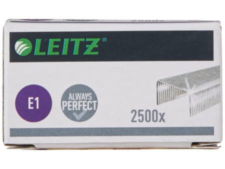 LEITZ Agrafes E1, contenu: 2.500 pièces, zingué