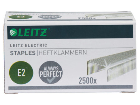 LEITZ Agrafes E2, contenu: 2.500 pièces, zingué