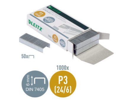 LEITZ Agrafes 24/6, galvanisé