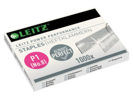 LEITZ agrafes No 8, zinguées, contenu: 1.000 pièces