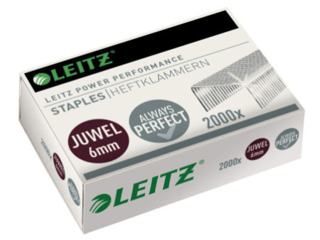 LEITZ agrafes JUWEL, zinguées, 6 mm