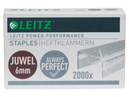 LEITZ agrafes JUWEL, zinguées, 6 mm