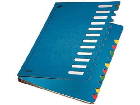 LEITZ Trieur Deskorganizer Color, A4, 1- 12, bleu