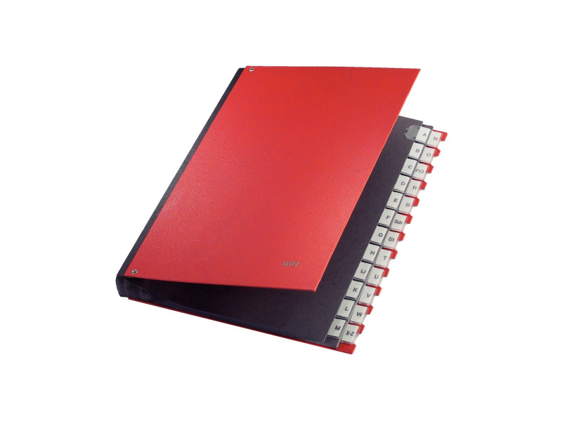 LEITZ Trieur à soufflet, A4, A-Z, 24 compartiments, rouge