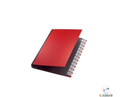 LEITZ Trieur à soufflet, A4, A-Z, 24 compartiments, rouge