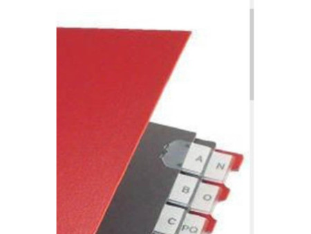 LEITZ Trieur à soufflet, A4, A-Z, 24 compartiments, rouge