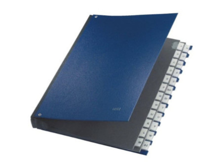 LEITZ Trieur à soufflet, A4, A-Z, 24 compartiments, bleu