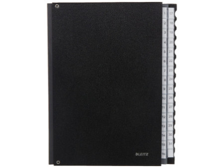 LEITZ Trieur à soufflet, A4, 1-31, 32 compartiments, noir