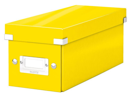 LEITZ Boîte de rangement pour CD Click & Store WOW, jaune