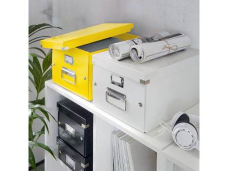 LEITZ Boîte de rangement pour CD Click & Store WOW, jaune