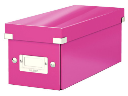 LEITZ Boîte de rangement pour CD Click & Store WOW, rose