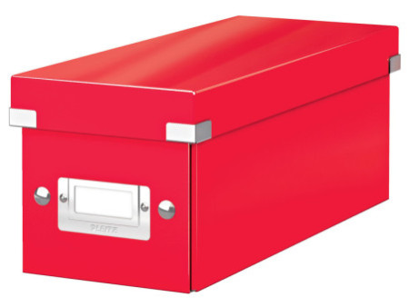 LEITZ Boîte de rangement pour CD Click & Store WOW, rouge