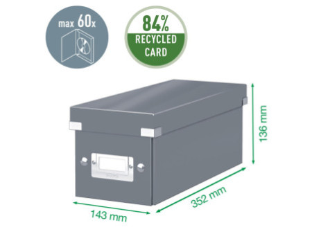 LEITZ Boîte de rangement pour CD Click & Store WOW, menthe