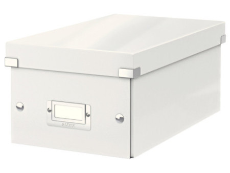LEITZ Boîte de rangement pour DVD Click & Store, blanc