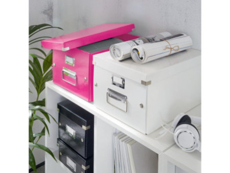 LEITZ Boîte de rangement pour DVD Click & Store, blanc