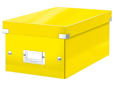 LEITZ Boîte de rangement pour DVD Click & Store, jaune