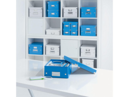 LEITZ Boîte de rangement pour DVD Click & Store, bleu