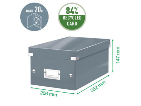 LEITZ Boîte de rangement pour DVD Click & Store, vert