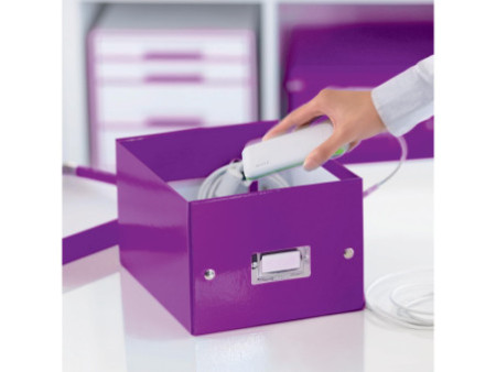 LEITZ Boîte de rangement Click & Store WOW, A5, violet