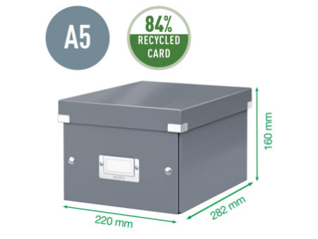 LEITZ Boîte de rangement Click & Store WOW, A5, violet
