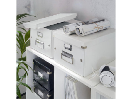 LEITZ Boîte de rangement Click & Store WOW, A4, blanc