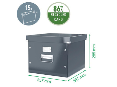 LEITZ Coffret pour dossiers suspendus Click & Store, noir