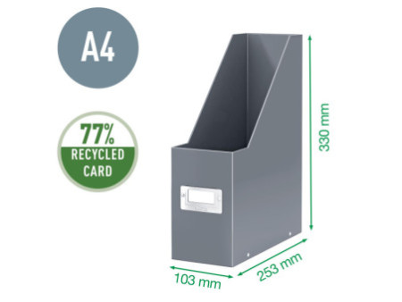 LEITZ Porte-revues Click & Store WOW, A4, carton, bleu